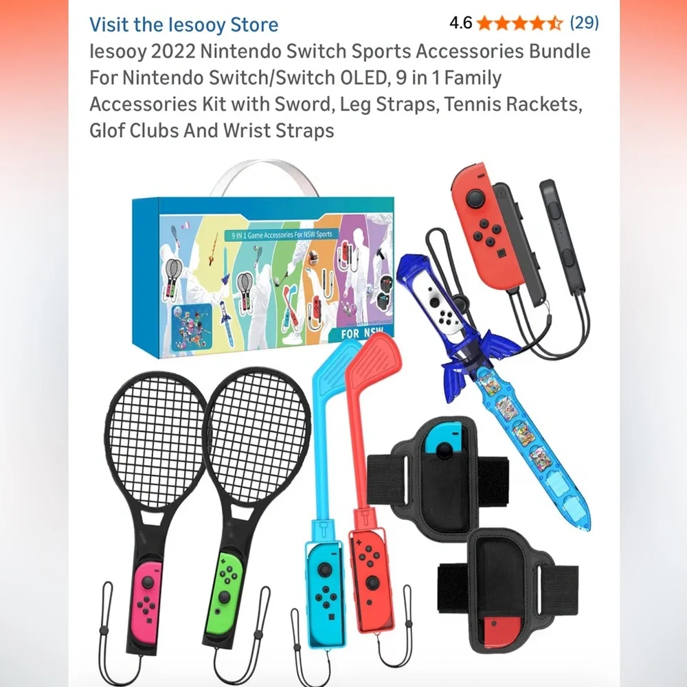9-in-1 Game Accessories for NSW Sports